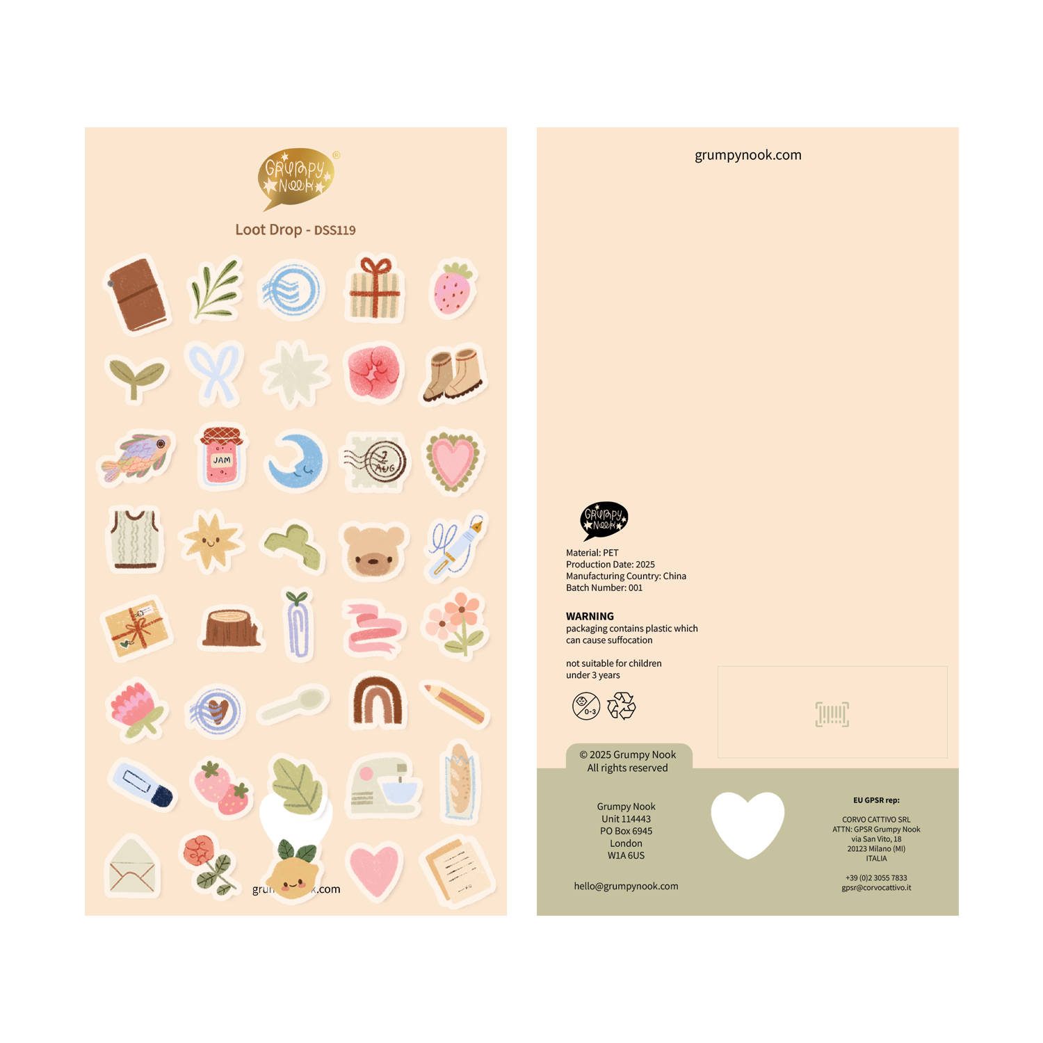 PRE ORDER : Loot Drop Deco Sticker Sheet: Case of 10
