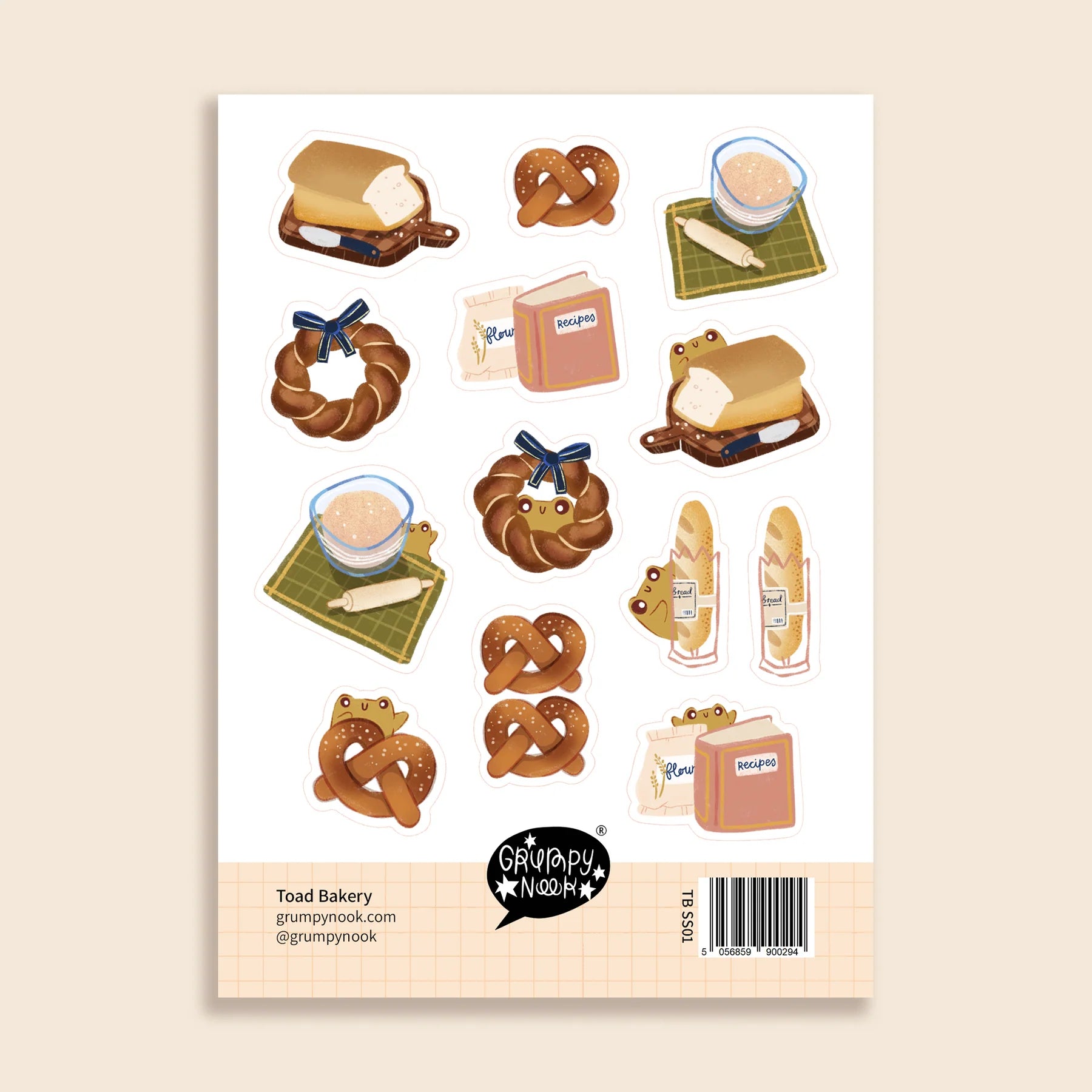 Toad Bakery Sticker Sheet: Case of 10