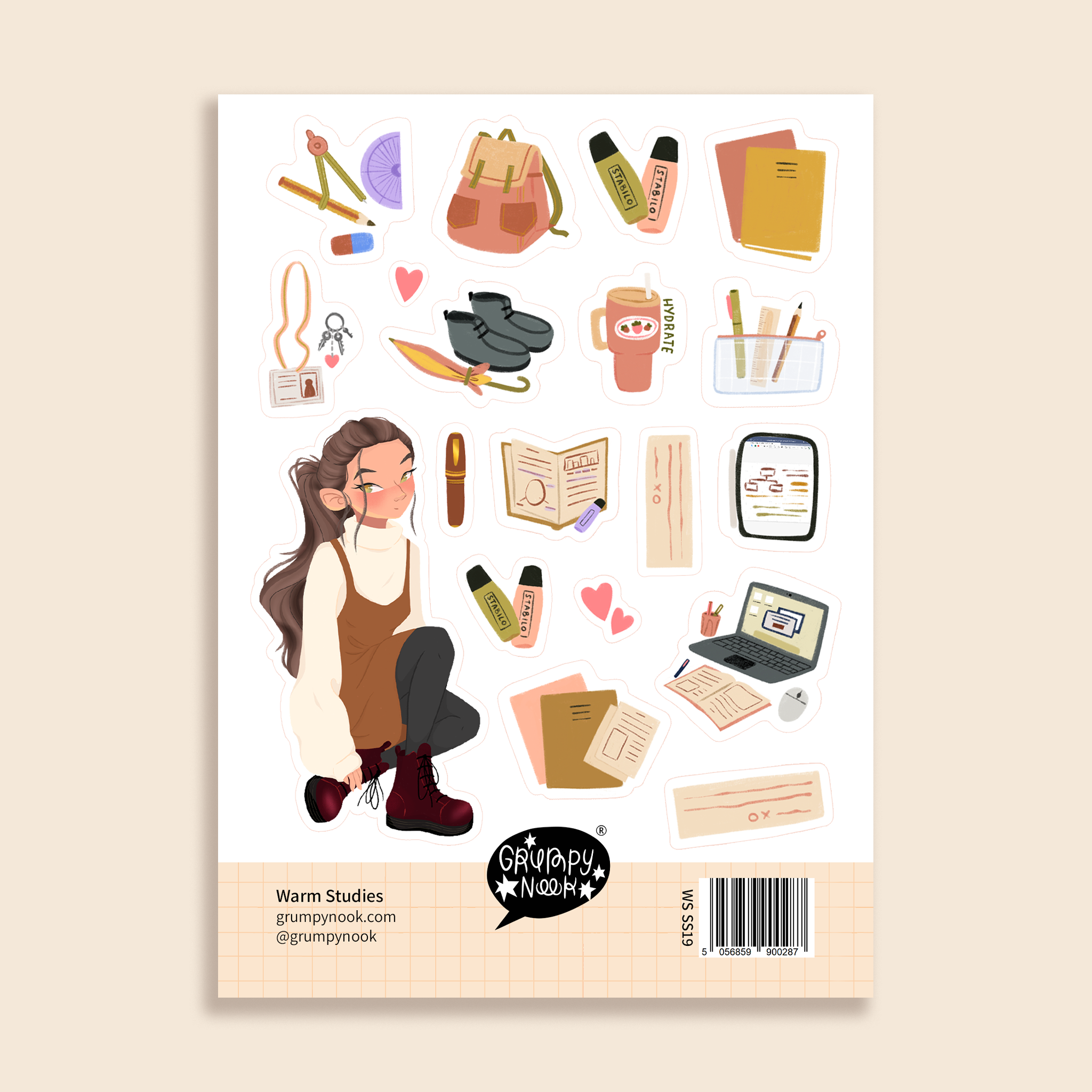 Warm Studies Sticker Sheet: Case of 10