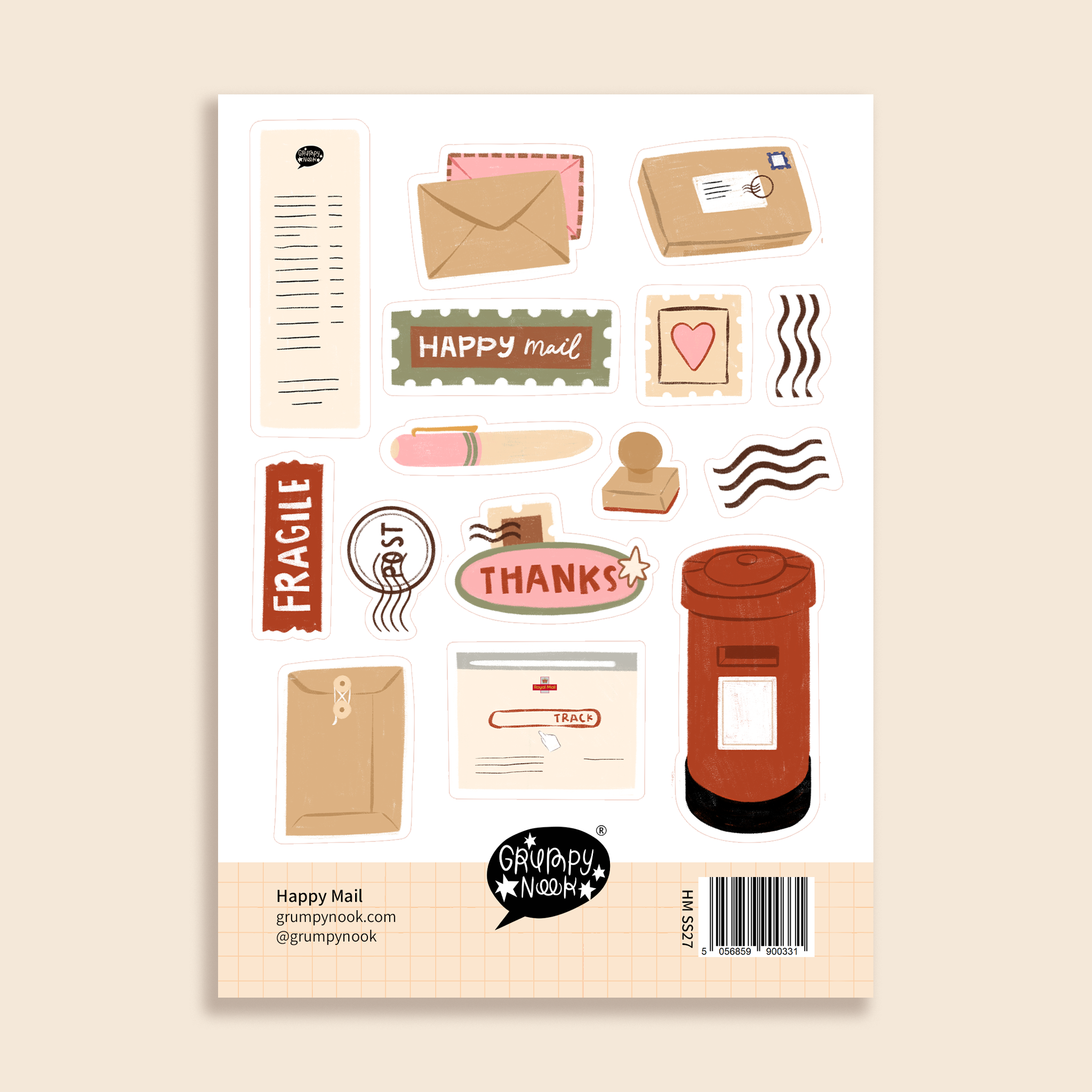 Happy Mail Sticker Sheet: Case of 10