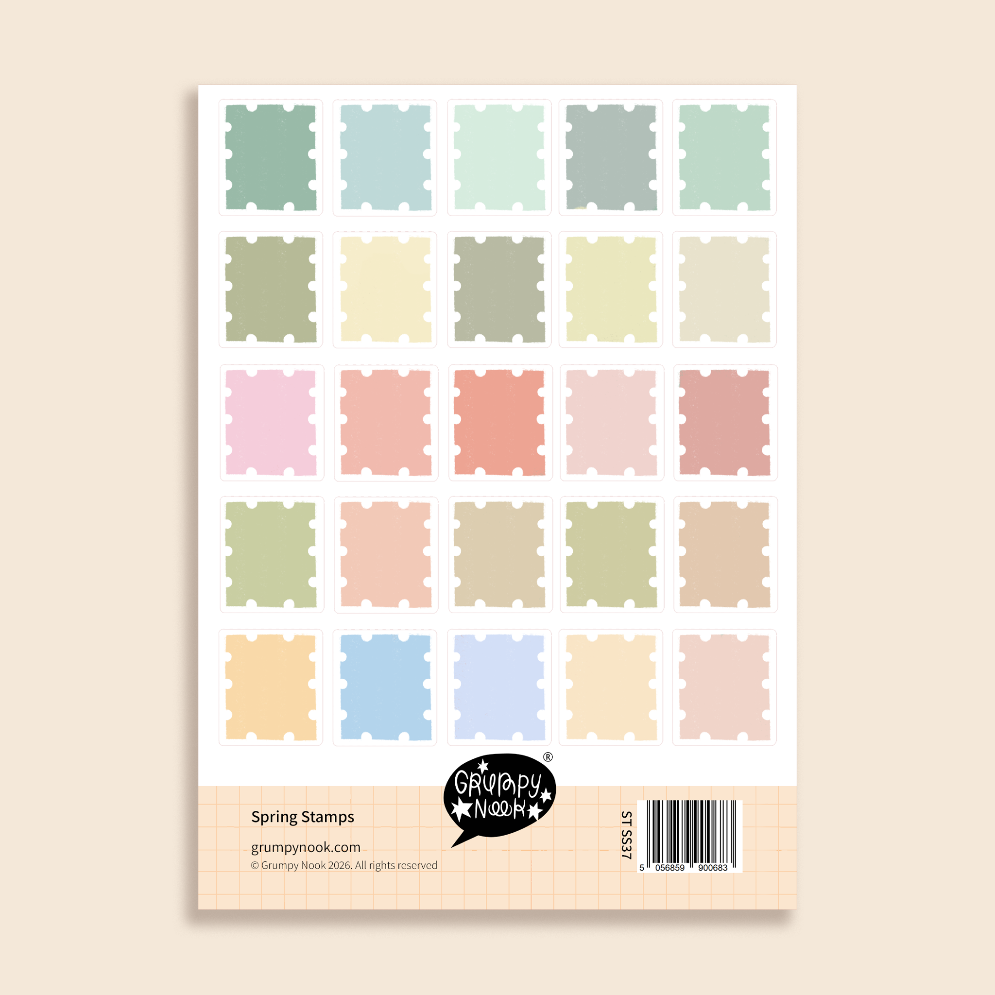PRE ORDER: Spring Stamps Sticker Sheet: Case of 10