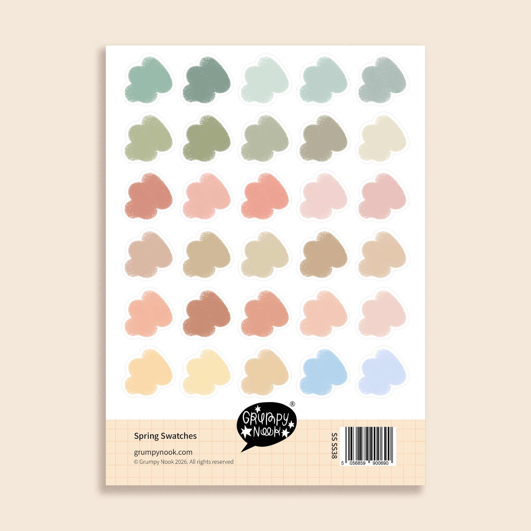 PRE ORDER: Spring Swatches Sticker Sheet: Case of 10