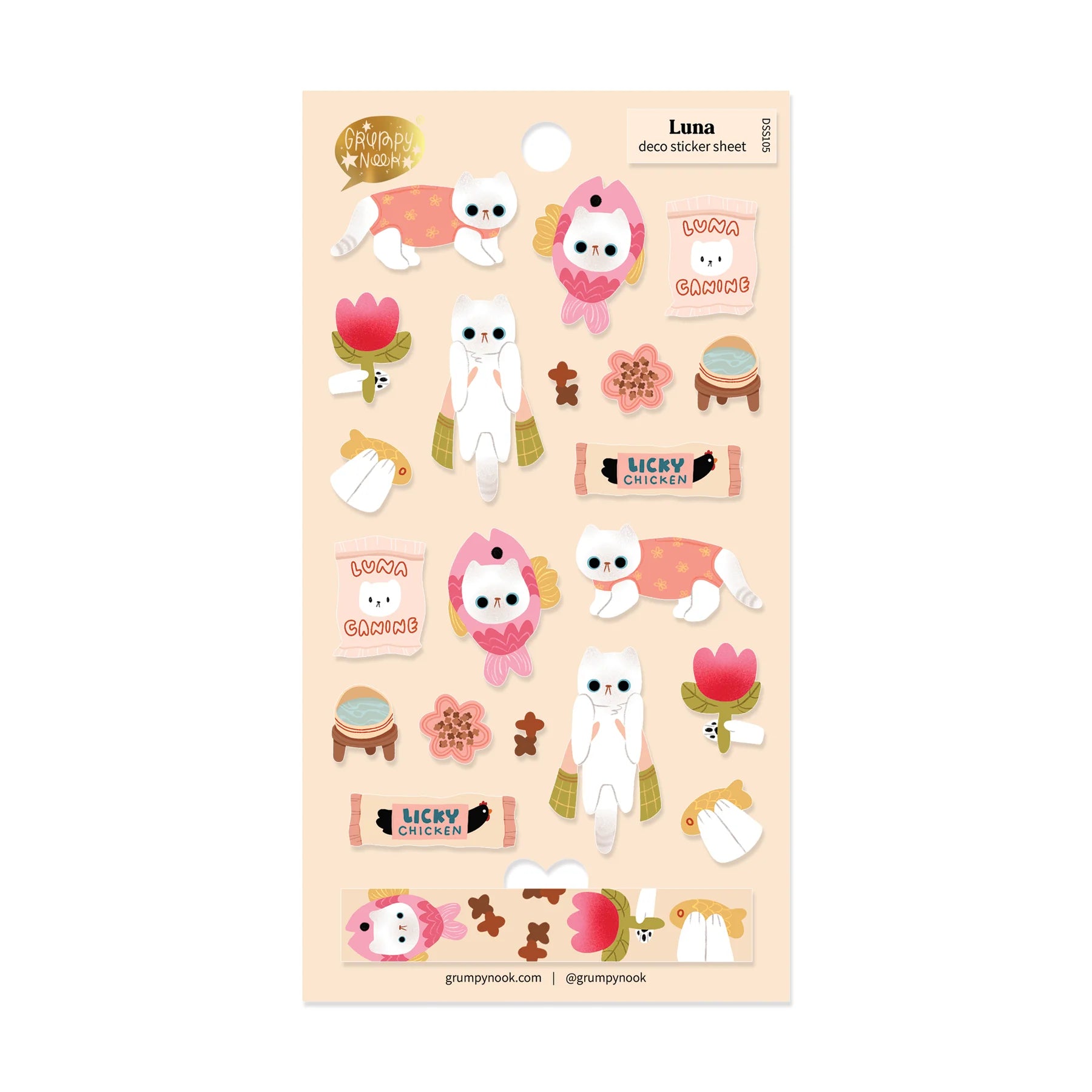 Luna Deco Sticker Sheet: Case of 10