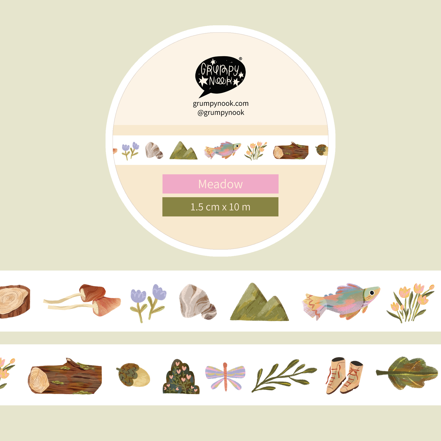 Meadows Washi Tape: Case of 10