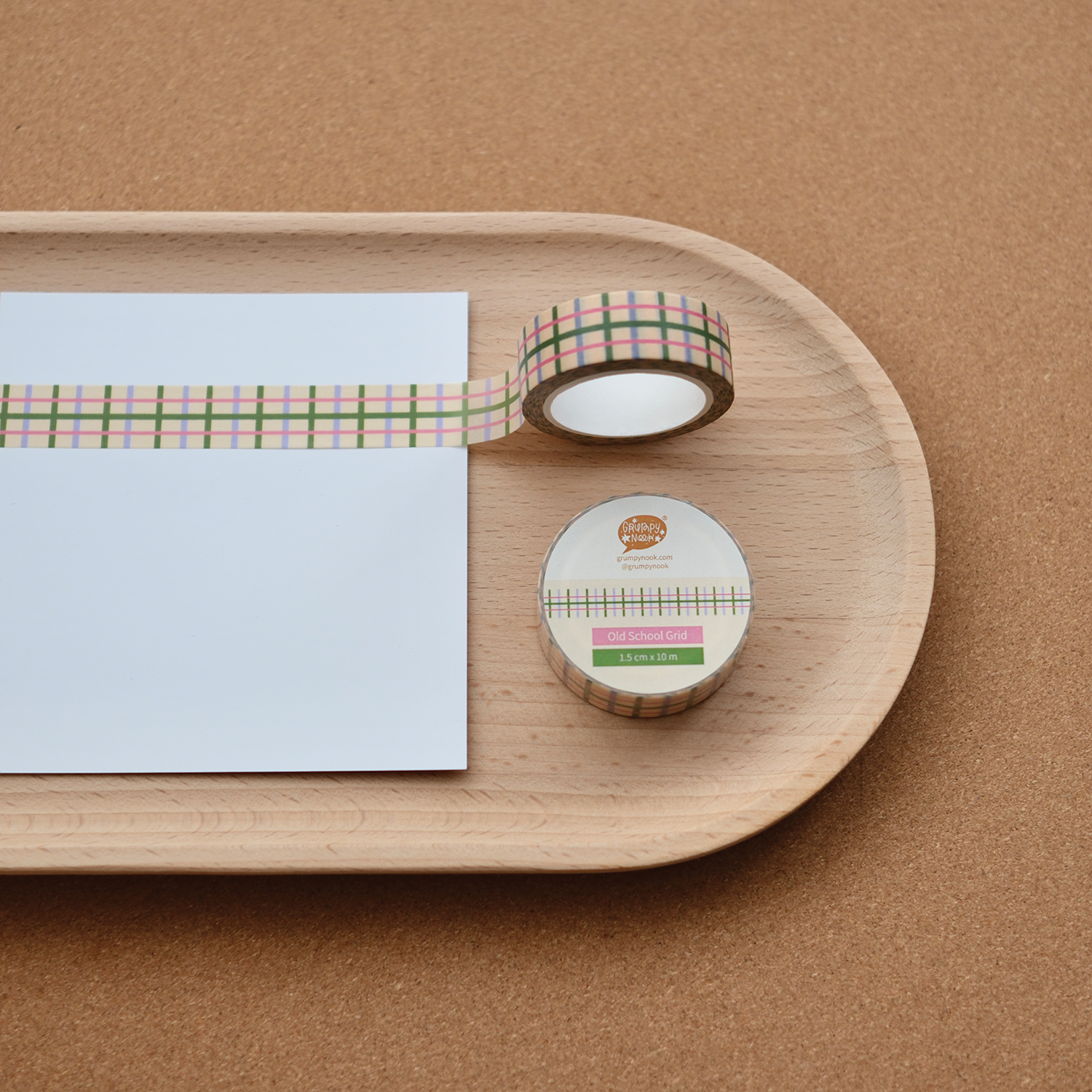 BACK ORDER Old School Grid Washi Tape: Case of 10