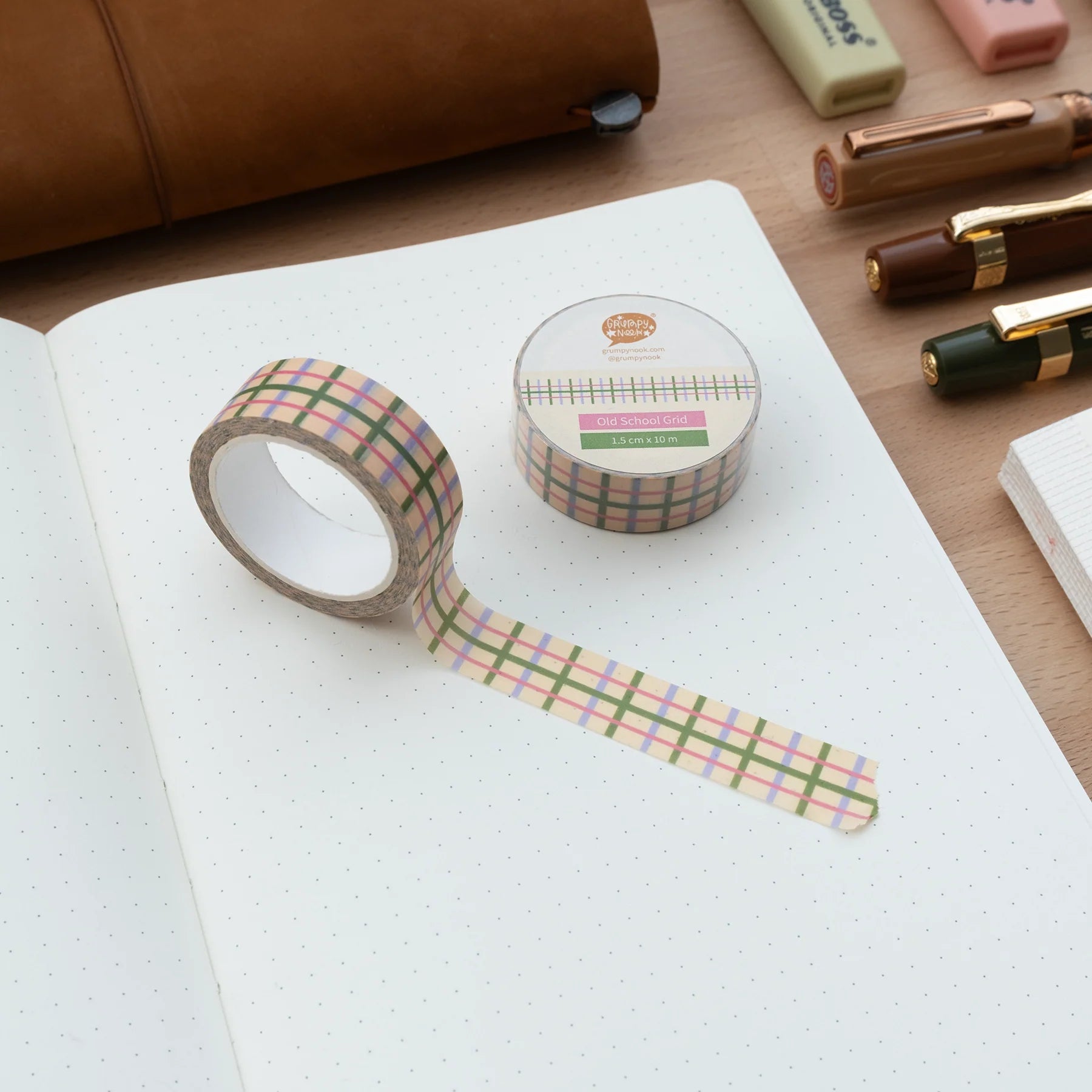 BACK ORDER Old School Grid Washi Tape: Case of 10