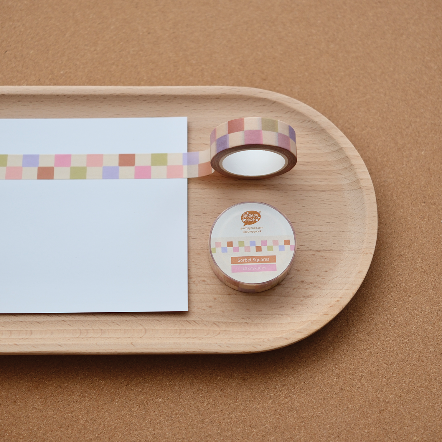 BACK ORDER Sorbet Squares Washi Tape: Case of 10