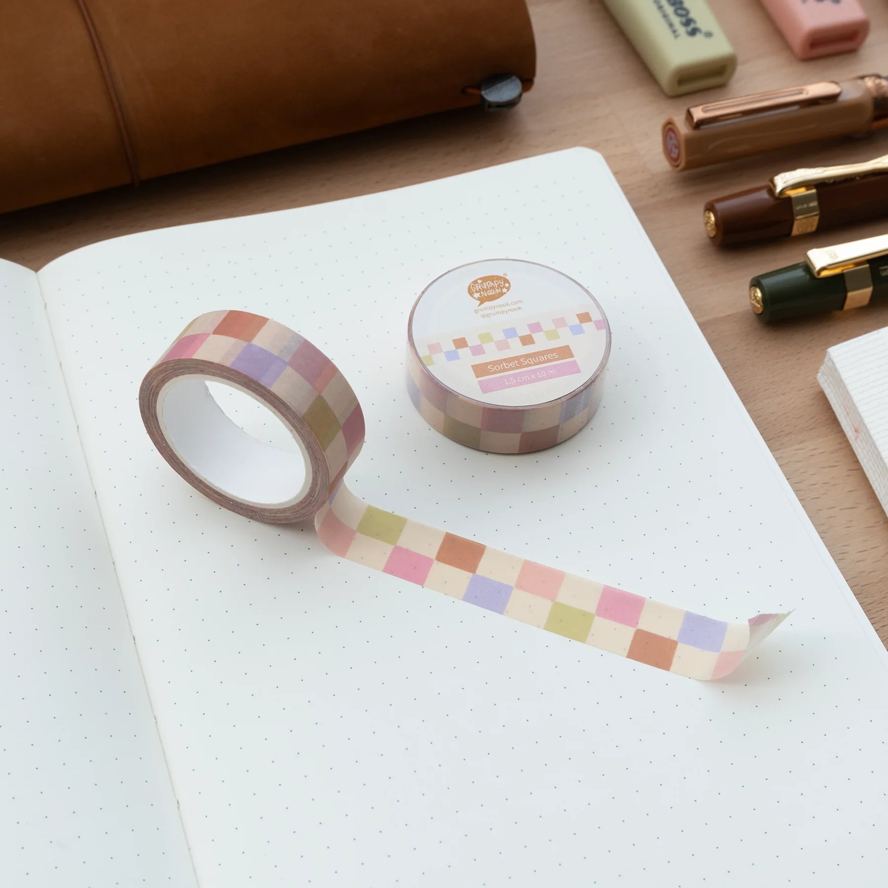 BACK ORDER Sorbet Squares Washi Tape: Case of 10