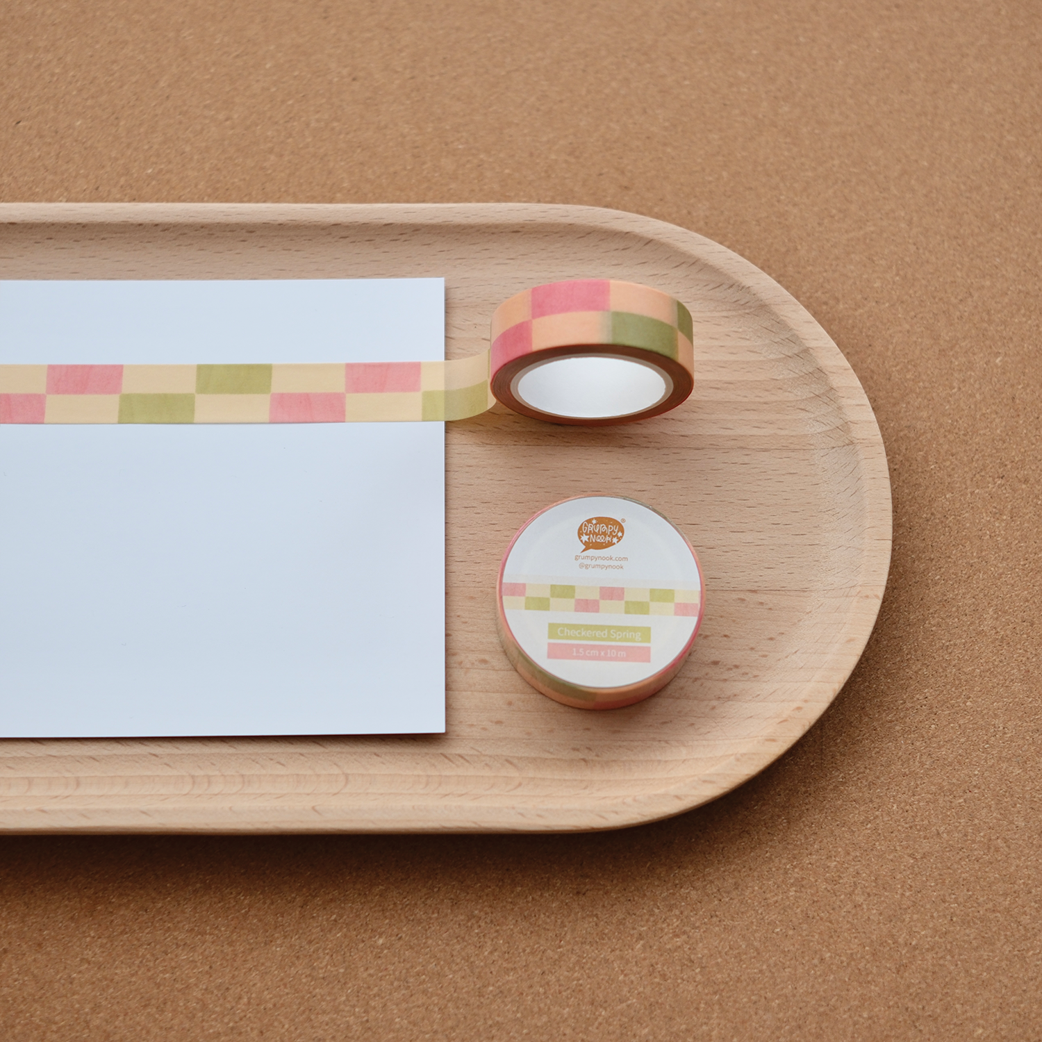 Checkered Spring Washi Tape: Case of 10