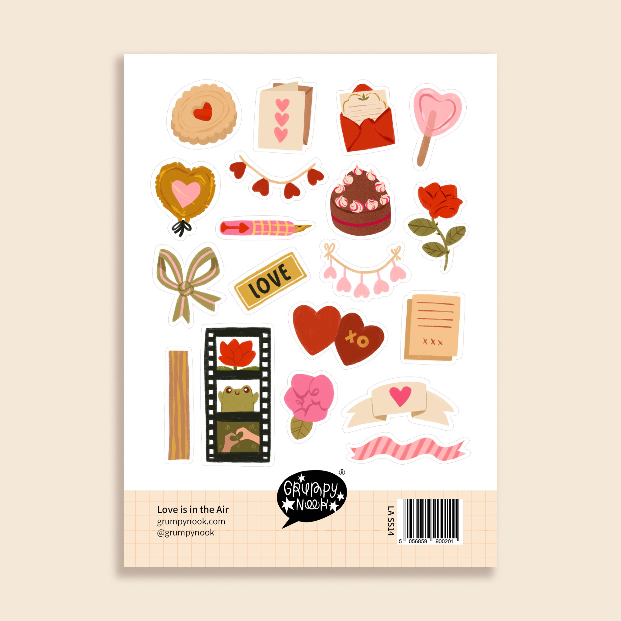 Love is in the Air Sticker Sheet: Case of 10