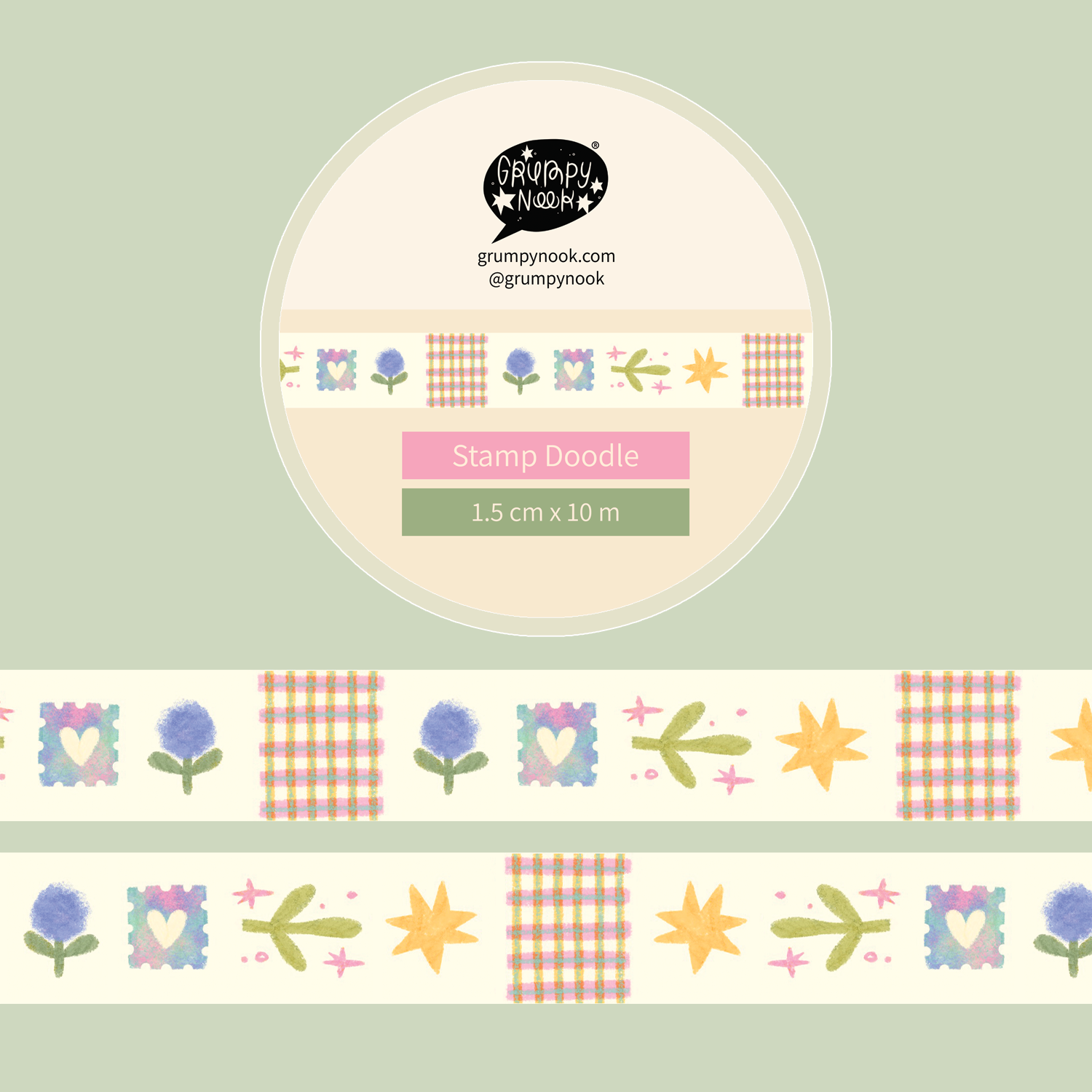 Stamp Doodle Washi Tape: Case of 10