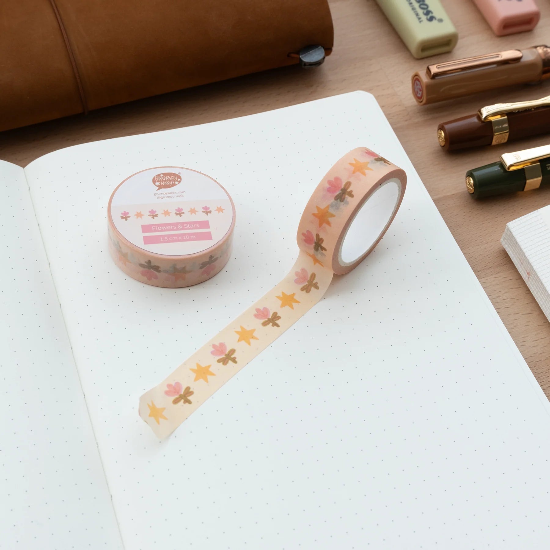 Flowers & Stars Washi Tape: Case of 10